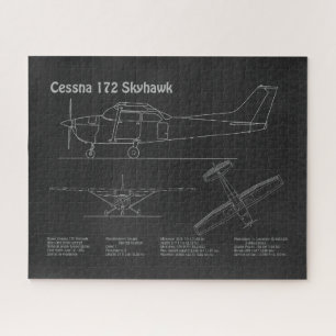Cessna 172 Skyhawk - Blauwdruk Plannen PD Legpuzzel