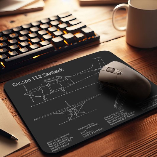 Cessna 172 Skyhawk - Blauwdruk Plannen PD Muismat