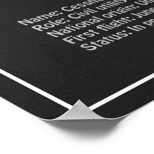 Cessna 172 Skyhawk - Blauwdruk Plannen PD Poster (Hoek)