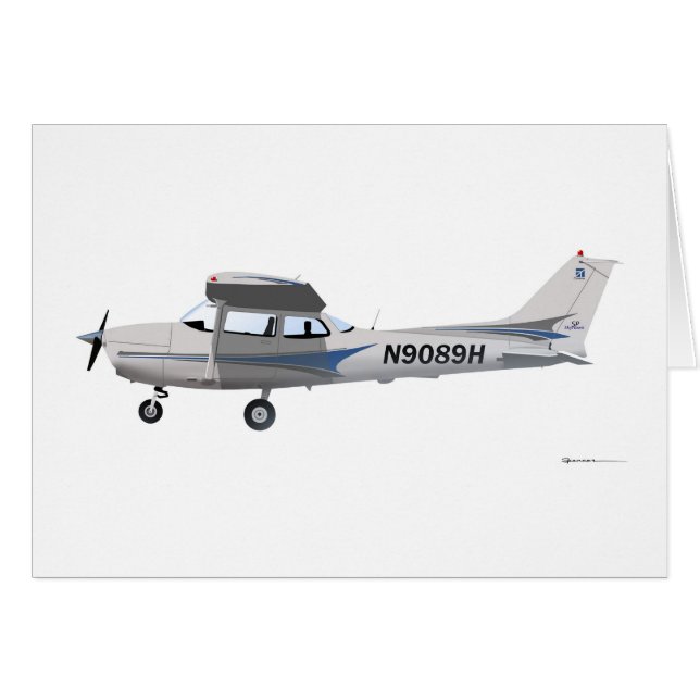 Cessna 172 Skyhawk Blue (Voorkant Horizontaal)