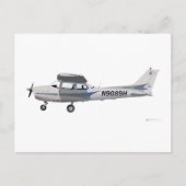 Cessna 172 Skyhawk Blue Briefkaart (Voorkant)