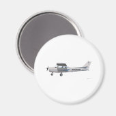 Cessna 172 Skyhawk Blue Magneet (Voorkant / Achterkant)