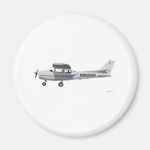 Cessna 172 Skyhawk Blue Magneet