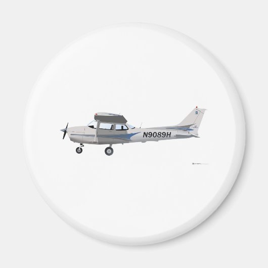 Cessna 172 Skyhawk Blue Magneet (Voorkant)