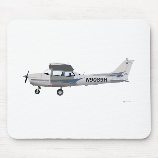 Cessna 172 Skyhawk Blue Muismat (Voorkant)