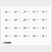 Cessna 172 Skyhawk Blue Ronde Sticker (Vel)