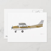Cessna 172 Skyhawk Brown Briefkaart (Voorkant / Achterkant)