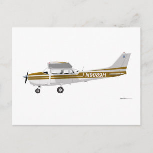 Cessna 172 Skyhawk Brown Briefkaart