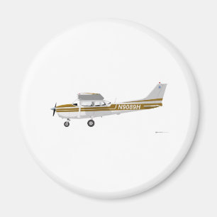 Cessna 172 Skyhawk Brown Magneet