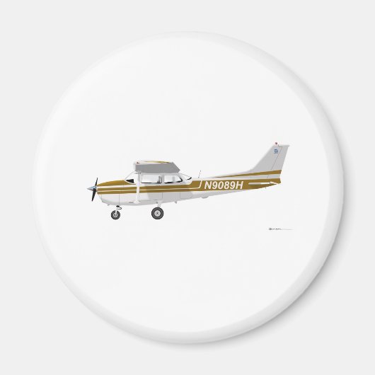 Cessna 172 Skyhawk Brown Magneet (Voorkant)