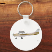 Cessna 172 Skyhawk Brown Sleutelhanger (Voorkant)