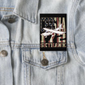 Cessna 172 Skyhawk met Amerikaanse vlag Button (Insitu)