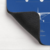 Cessna 172 Skyhawk - Vliegtuigblauwdruk plannen AB Muismat (Hoek)