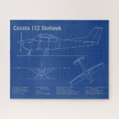 Cessna 172 Skyhawk - Vliegtuigblauwdruk Plannen AD Legpuzzel (Horizontaal)