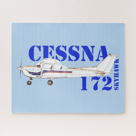 Cessna 172 Skyhawk Vliegtuigontwerp Legpuzzel (Horizontaal)