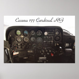 Cessna 177 RG-instrumentenpaneel voor kardinaal ge Poster