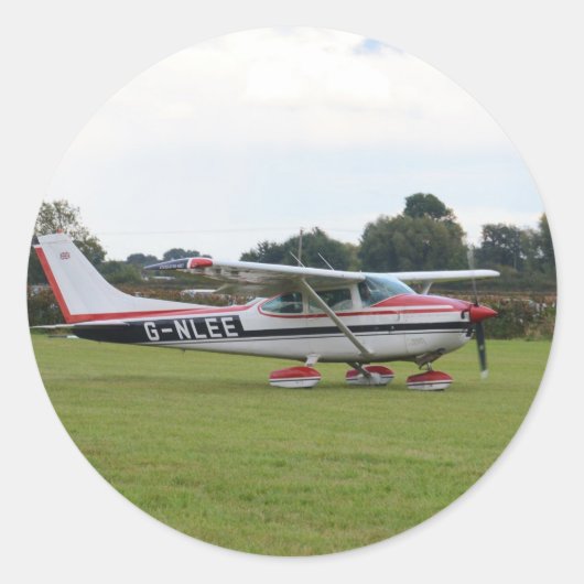 Cessna 182Q Ronde Sticker (Voorkant)