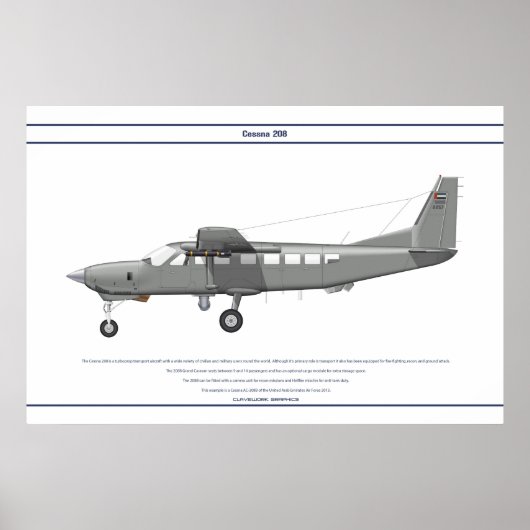 Cessna 208 VAE Poster (Voorkant)