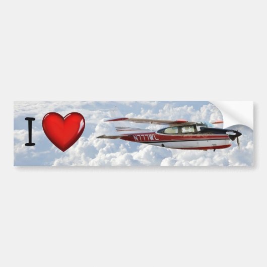 Cessna 210 N777WL Bumpersticker (Voorkant)