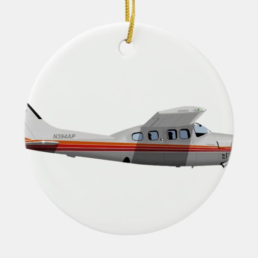 Cessna 210P Centurion 394394 Keramisch Ornament (Voorkant)