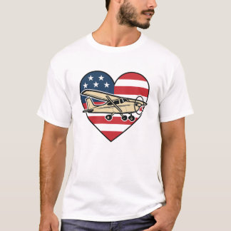 Cessna Amerikaanse vlag T-shirt