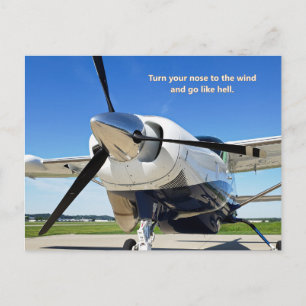 Cessna Caravan Post Card "Nose to the Wind" Briefkaart