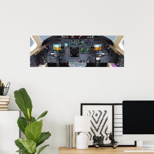 Cessna Citation XLS-instrumentenpaneel Poster (Thuiskantoor)