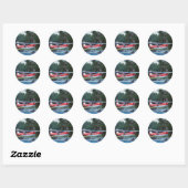 Cessna-drijfvliegtuig Ronde Sticker (Vel)