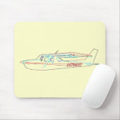 Cessna in vlucht muismat (Met muis)