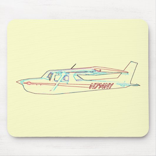 Cessna in vlucht muismat (Voorkant)