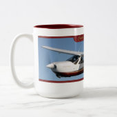 Cessna Kardinaal 177RG Tweekleurige Koffiemok (Links)