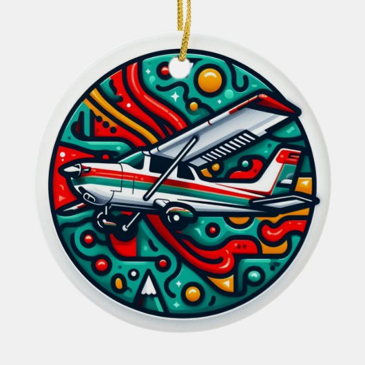 Cessna Keramisch Ornament (Voorkant)