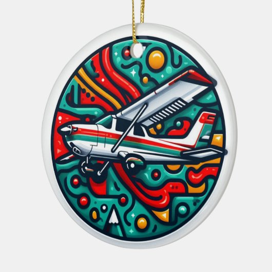 Cessna Keramisch Ornament (Links)