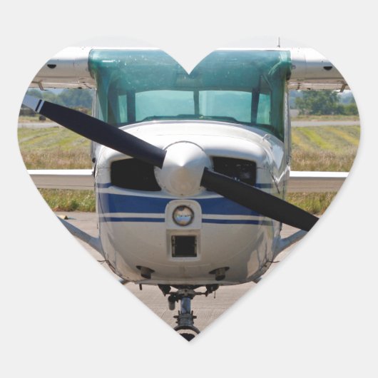 Cessna light vliegtuig hart sticker (Voorkant)