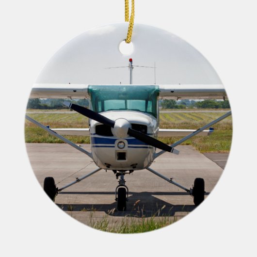 Cessna light vliegtuig keramisch ornament (Voorkant)