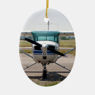 Cessna light vliegtuig keramisch ornament