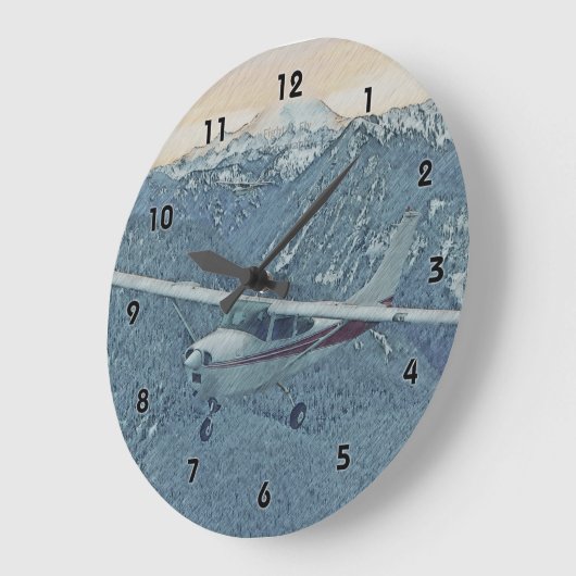 Cessna - Mt. Rainier Clock Grote Klok (Hoek)