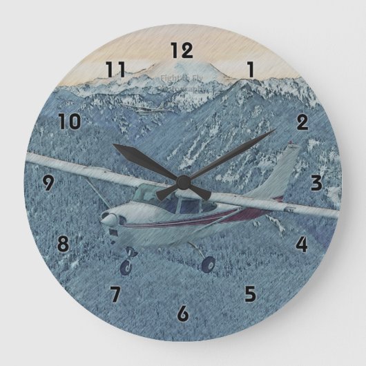 Cessna - Mt. Rainier Clock Grote Klok (Voorkant)