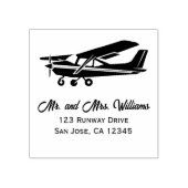 Cessna Vliegtuigpiloot Fun Aviation Minimalist Coo Rubberstempel (Afrduk)