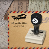 Cessna Vliegtuigpiloot Fun Aviation Minimalist Coo Rubberstempel