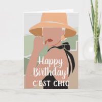C'est Chic Franse vrouw Gelukkige verjaardag