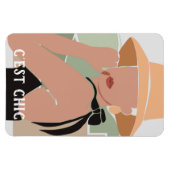 C'est chique Franse vrouw flexibele foto magneet (Horizontaal)