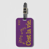 C'est La Vie aangepast monogram Bagagelabel (Voorkant (verticaal))