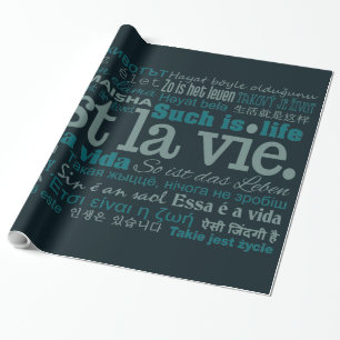 C'est La Vie aangepast verpakkingspapier Cadeaupapier