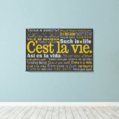 C'est La Vie aangepaste canvas afdrukken (Insitu (Houten vloer))