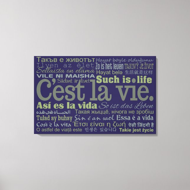 C'est La Vie aangepaste canvas afdrukken (Front)