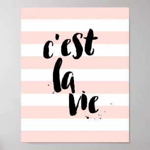 C'est La Vie afdrukken Poster