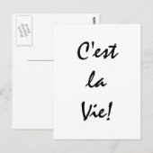 C'est La Vie! Briefkaart (Voorkant / Achterkant)