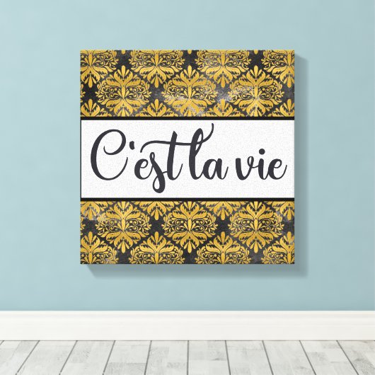 C'est La Vie Canvas Print (Insitu (Houten vloer))