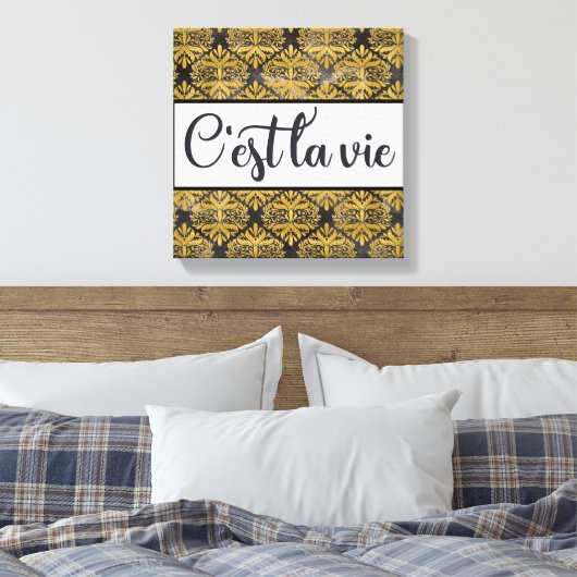 C'est La Vie Canvas Print (Insitu (Slaapkamer))